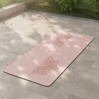 Non-Slip Fitness Mat with Alignment Lines Eco-Friendly Fitness Mat Cushioned Thick for Yogis, Fitness Enthusiasts, Pilates