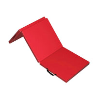 Easy to Carry Tri-Fold Folding Exercise Mat with Carrying Handles Wipe-Clean Gymnastics Mat with Handles Cushioned Long-Lasting for Home Gym, Dance Practice