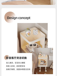 Compact 30cm Wide Bedside Table with Glass Shelf