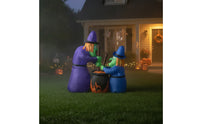Inflatable Inflatable Witches with Pot Outdoor Witch and Pot Inflatable Party Decoration Scary for Families
