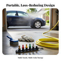 Pressure Washer Nozzle Holder Easy Access to Nozzles Spray Tip Storage Rack Includes Carabiner Spring Hook Clasp Wash Nozzle Organizer