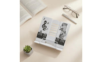 Eye-Friendly Portable Reading Stand Adjustable Angle Desktop Book Holder Foldable Sheet Music Stand Stable Base for Students, Children, Musicians, Study, Practice Room