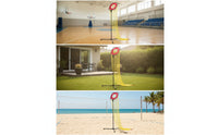 Volleyball Training Net with Target Heavy Duty Volleyball Passing Net with Wheels Adjustable for Coaches