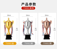 Custom Metal Trophy Basketball Football Medal Engraving 6 Pieces Minimum Order Logo Sports Trophy Customization
