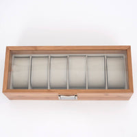 Bamboo Watch Box Wood Grain Watch Storage Box Clasp Closure