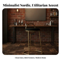 Bar Stool with spinerest Minimalist Design Counter Chair urban Look spine Support for Homeowners, Kitchen, Bistro