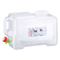 18L Transparent PC Water Bucket with Faucet for Camping and Travel
