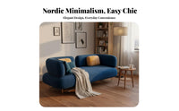 Nordic design upholstery Loveseat Minimalist stylistic Upholstered 2-Person Settee Space-Saving Love Seat Comfortable paddinging for Apartment Dwellers, Young Adults, Office Workers, Small areas, Lounge Area, Bedroom, Dorm