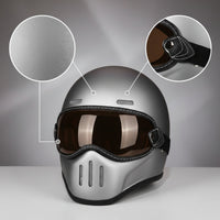 Retro Full Face | Vintage, Low-Profile, Retro, for Road Riding