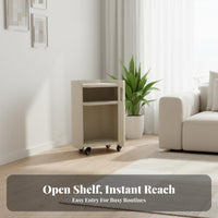 2-Tier Rolling Side Table Multi-Functional 2-Tier Rolling Table space-efficient Design