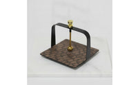 Tabletop Tissue Holder Compact Tissue Holder with Wood Base Decorative for Vanity, Desk