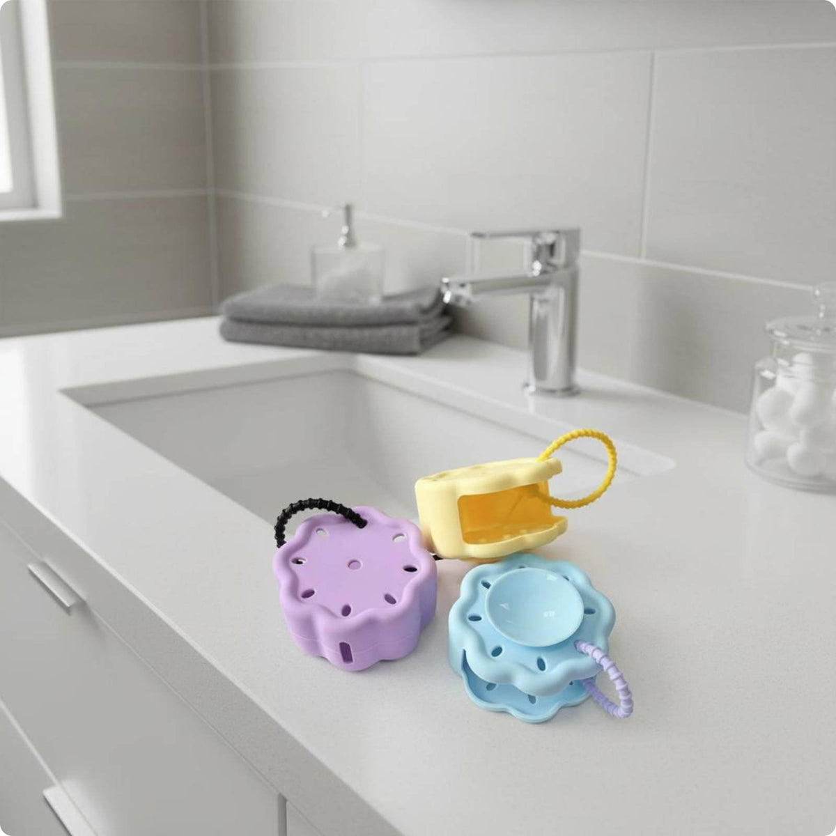 Shower Steamer Holder Drainage Holes Bath Holder Non-Slip