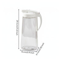 Cold Water Pitcher Transparent Water Jug with Handle 2.1 L Capacity