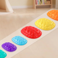 Sturdy Turtle Shell Stepping Stone Textured Turtle Balance Stepping Stones Molded Play Set Non-Slip for Children, Toddlers, Playroom, Daycare, Classroom, Backyard