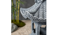 Solar Pagoda Lantern Decorative Light Resin Courtyard Lantern for Landscape