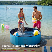 2-Person Capacity Double Water Lounger Removable Sunshade Inflatable Tanning Pool Built-in Cup Holders for Adults, Family, Yard, Beach, Lake