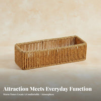 3-Compartment Cutlery Basket Woven Design Utensil holder Compartmentalized for RV