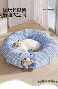 Cat Tunnel Toy for Large Cats, Breathable Fabric, Indoor Use, All Seasons