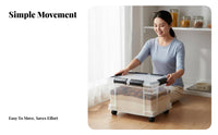 Rolling Dry Food Bin Airtight Bulk Dry Goods Container Includes Measuring scoop
