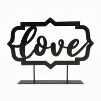 Tabletop Sign Freestanding Metal Sign with Base Stable for Mantel, Desk