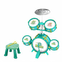 Drum Set with Drumsticks Lightweight Jazz Drum Toy Glossy for Young Children, Home