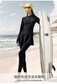 WaterTime潜水服女2025新款夏分体防晒游泳衣长袖长裤湿衣水母服