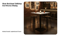 Scratch Resistant Sintered St Single Top Table Long-Lasting Sintered St Single Dining Table Easy to Clean Commercial Furniture Versatile Use for Cafe Owners, Interior Designers, Homeowners, Milk Tea Shop, Cafeteria, Office, Kitchen