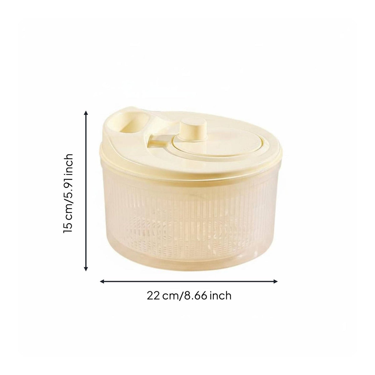 Easy to Clean Manual Salad Drainer Multi-Functional Rotary Vegetable Drainer Detachable Design Fruit Washing Basket Large Capacity for Home