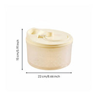 Easy to Clean Manual Salad Drainer Multi-Functional Rotary Vegetable Drainer Detachable Design Fruit Washing Basket Large Capacity for Home