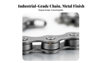 Cycle Chain X410 Rust Resistant Single Speed Bike Chain Sturdy Cycle Missing Link Set for Cyclists, DIY Enthusiasts, Commuting, Workshop, Garage