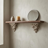 Carved Wall Shelf Sturdy Vintage Wall Shelf Easy to Clean
