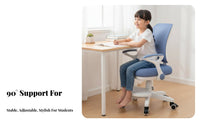 kids' Rolling Desk Chair Support Ergonomic Seat 360-Degree rotate Integrated Footrest for Students, Parents, perusing