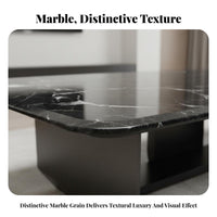 2 Pieces Minimalist design Matching Coffee Table and TV Console Luxury Design Media Cabinet and Table Combination Sta single Top Living Room Tables with Storage Drawers for Families, Homeowners, Newlyweds, Villa, Lounge Area, Bedroom