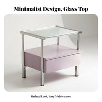 Cylindrical Bedside Table Modernist Design Nightstand Modern Minimalist for Adults