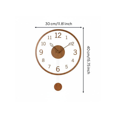 Pendulum Wall Clock Silent Movement House Decoration Modern Design for Hallway