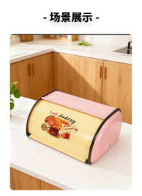 美式复古风翻盖面包箱小物件杂物储物箱桌面零食玩具化妆品收纳盒