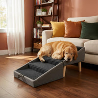 Foldable Dog Stairs Space-Saving Foldable Pet Stairs Easy to Clean Non-Slip Pet Steps for Sofa