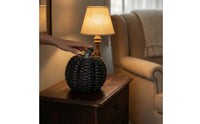 Rattan-Look Resin Pumpkin Woven Pumpkin Decor Rustic Pumpkins Vintage for Tabletop, Mantel