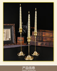 Vintage European Style Metal Candle Holder for Dinner Table Decor