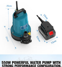 Lithium Battery Submersible Pump for Aquarium Water Change and Garden Watering