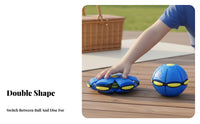 Transforming Deformable Rebound Ball Transformable Design Flying Saucer Ball Two-in-Single Form for Children, Family