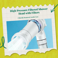 High Pressure Filtered Shower Head, Adjustable, Handheld