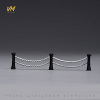 VM 1/64 Scale Resin Miniature Scene with Chain Fence and Hand-Painted Figure