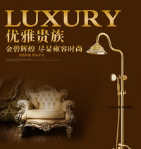 All-Copper Gold European Multifunctional Ceramic Shower Set