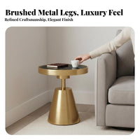 Wire Wire Frame Side Table Marble Top Nightstand Minimalist Design for Bedroom