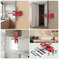 Aluminum Alloy Cabinet Door Installation Jig High Precision Wardrobe Door Drilling Template Easy Setup Cabinet Hardware Jig Time Saving