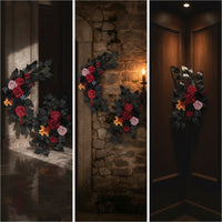 2 Pieces Artificial Flower Swags with Zip Ties Faux Decorations Reusable