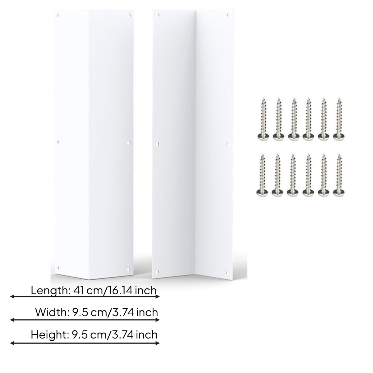 2 Pieces Vinyl Siding Corner Protector White Exterior Wall Corner Protector