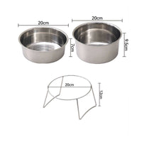 Fowl Food Dish Rust-Resistant Stainless Steel Feeder Bowl Sturdy for Aviary
