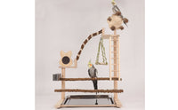 Parrot Activity Center Wooden Bird Playground with Ladder Parrot Playstand